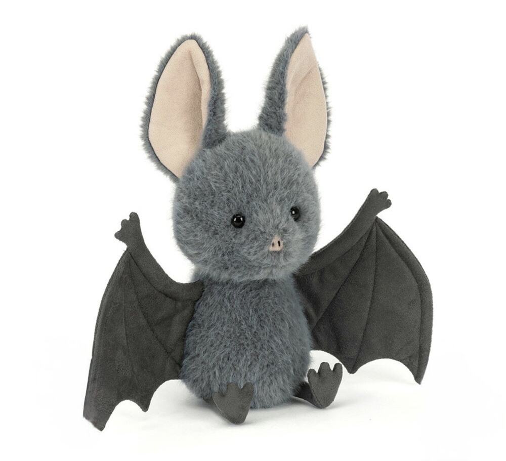 Jellycat Broox Bat Halloween Plush Gray NEW